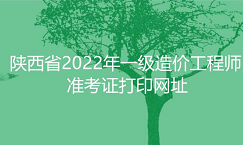 陕西省2022年一级造价工程师准考证打印网址：中国人事考试网