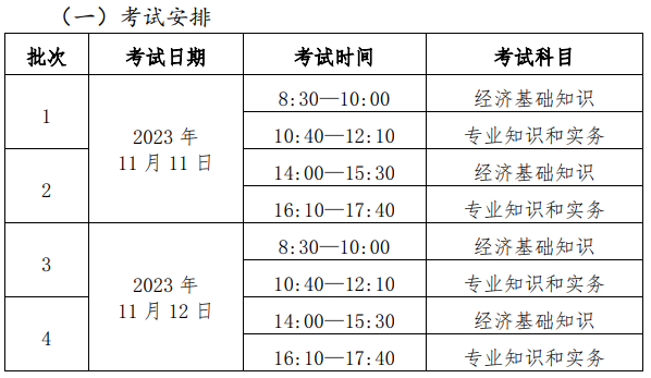 中级经济师2024年报名和考试时间是什么时候？