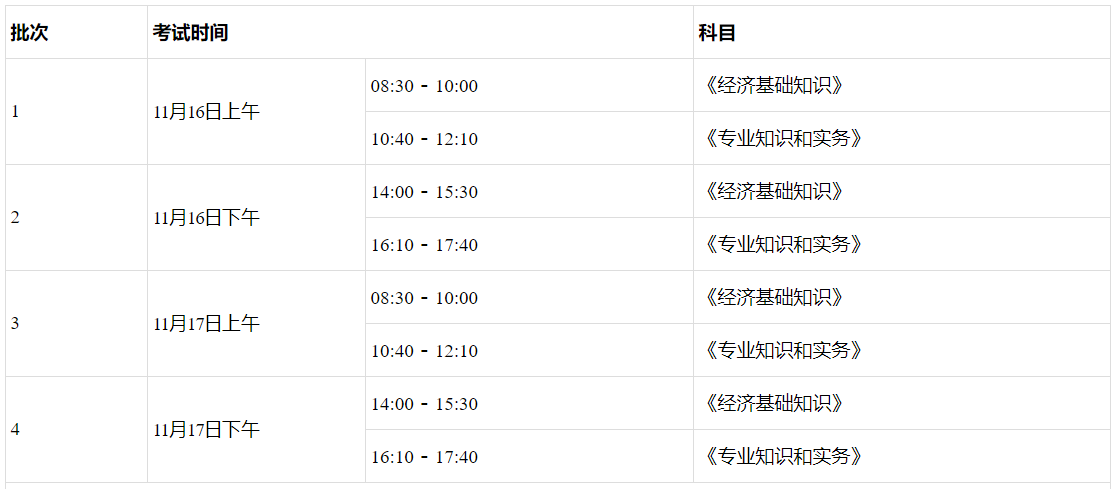 广西2024年初级经济师准考证打印具体时间