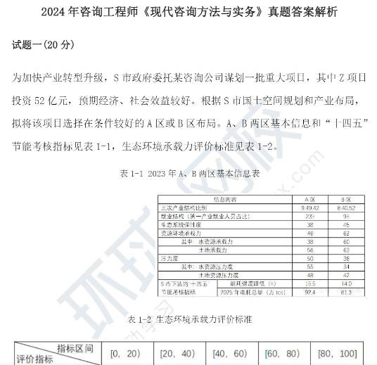 2024年咨询工程师真题及答案