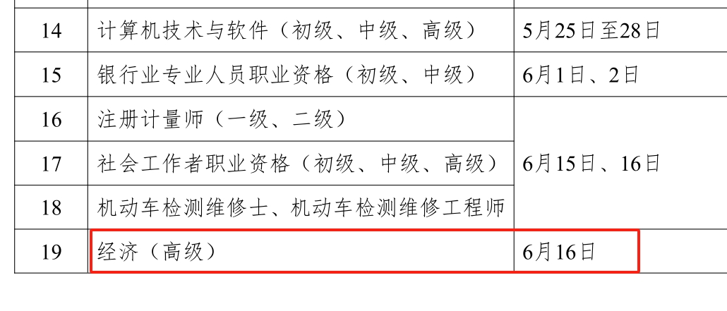 官宣！2024年高级经济师考试时间为6月16日